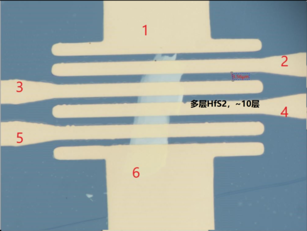 Mechanically Exfoliated HfS₂ FET Device