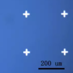 SiO2 Alignment Cross Mark Wafer (Au Pattern on Si)