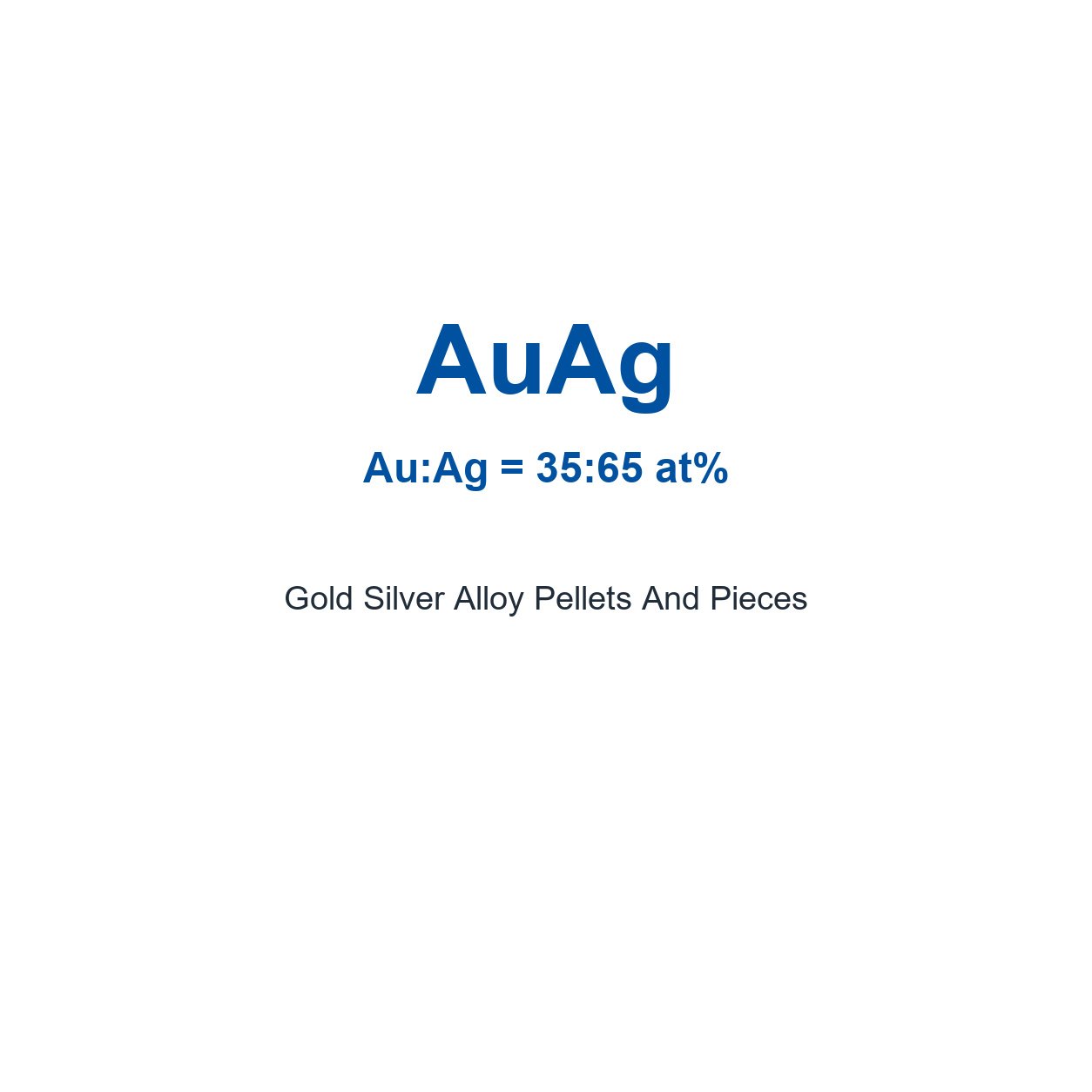 Gold Silver Alloy (AuAg) Pellets And Pieces, 99.99% Purity