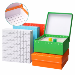 Cardboard Freezer Storage Box, 2 inch Height, Attached Lid, 5/Pack