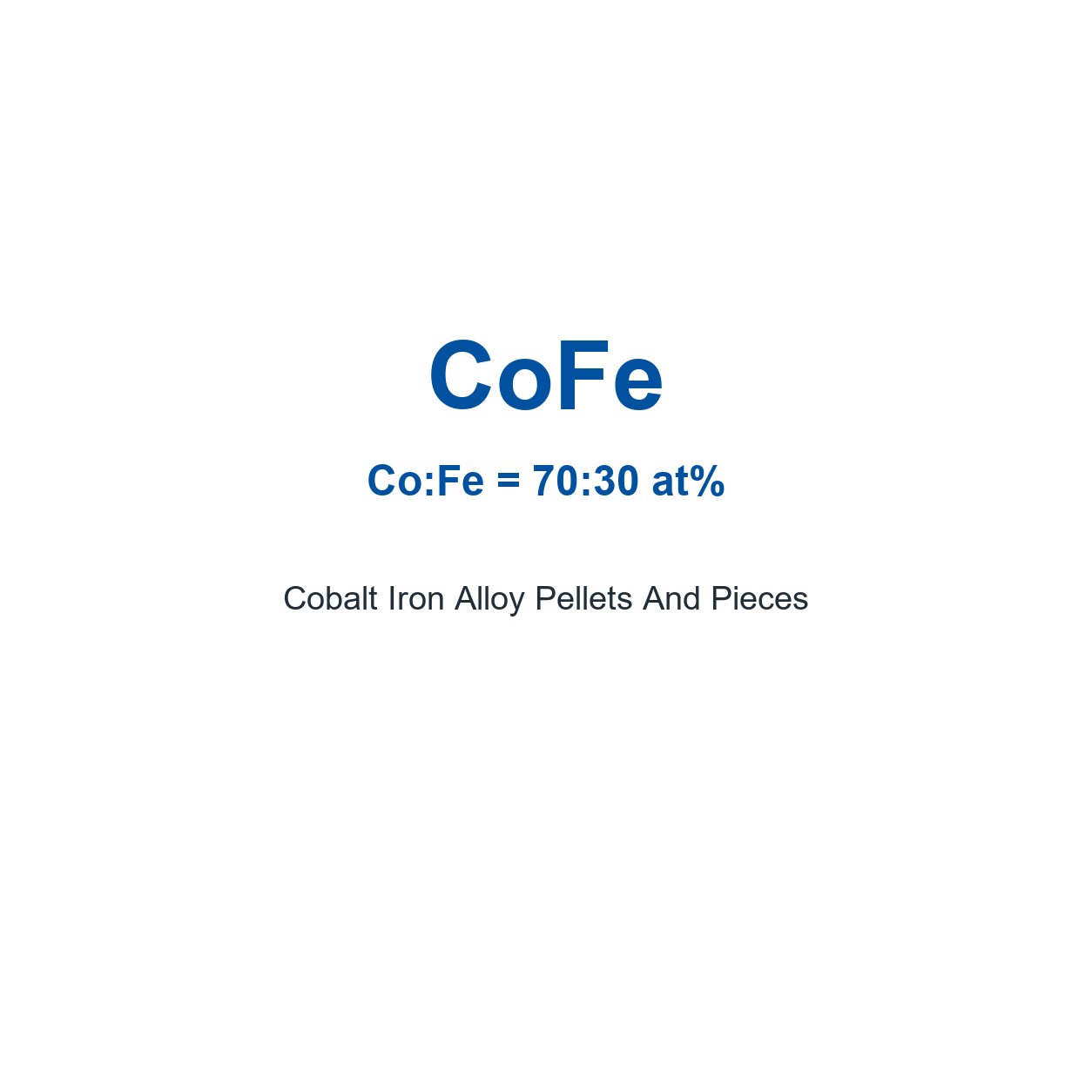 Cobalt Iron Alloy (CoFe) Pellets And Pieces, 99.9% Purity