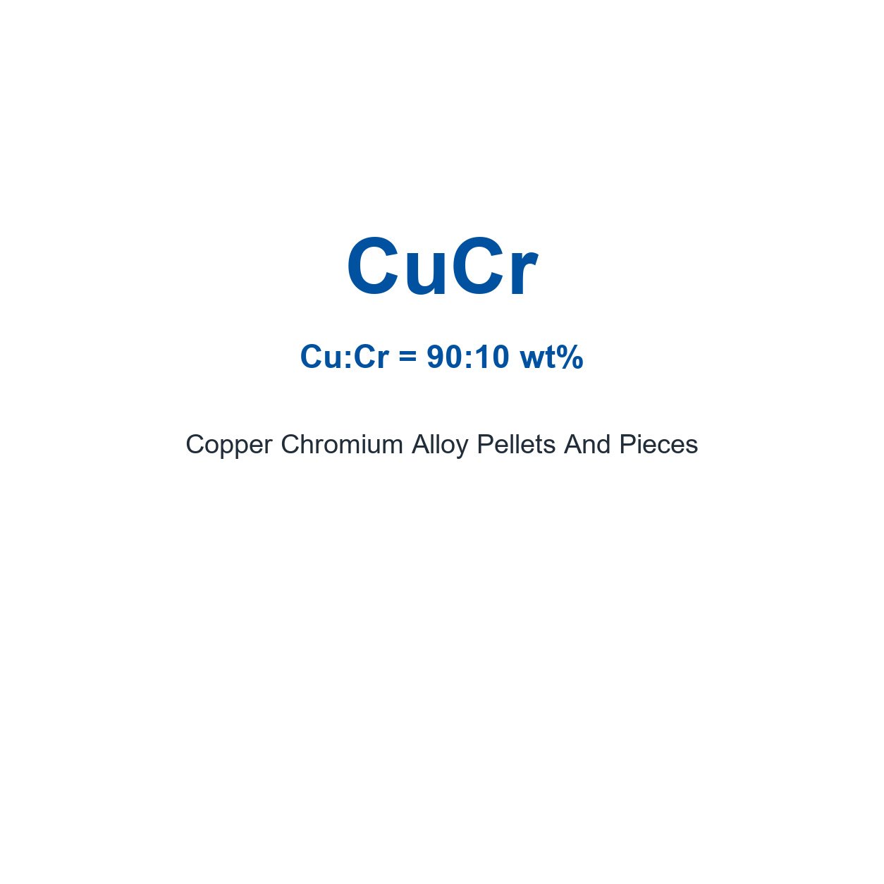 Copper Chromium Alloy (CuCr) Pellets And Pieces, 99.95% Purity