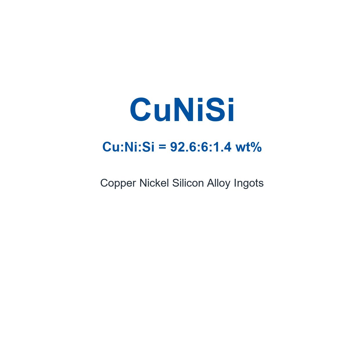 Copper Nickel Silicon Alloy (CuNiSi) Ingots, 99.99% Purity