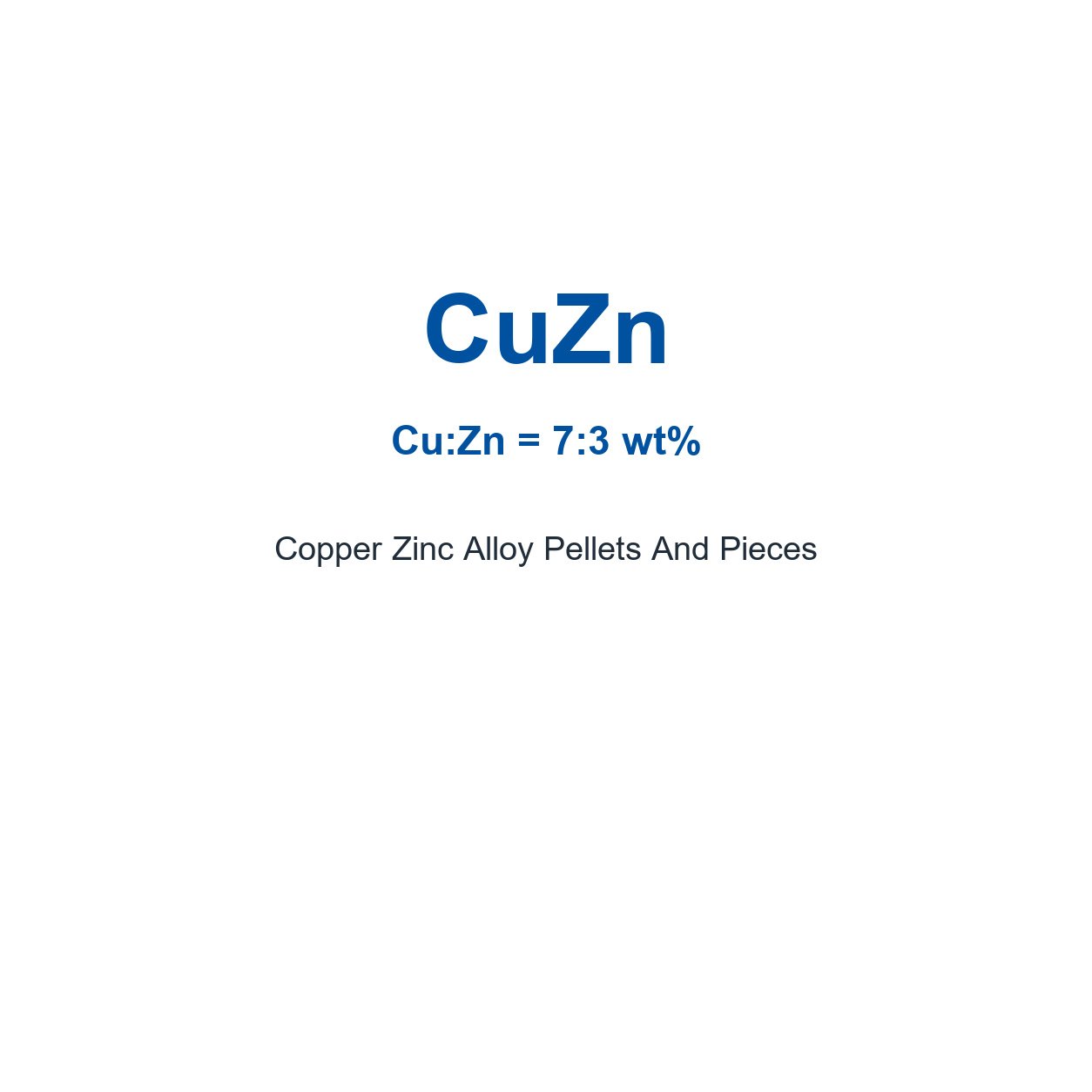 Copper Zinc Alloy (CuZn) Pellets And Pieces, 99.99% Purity