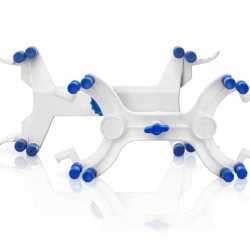 Double Burette Clamp, Butterfly Style, Spring-Loaded Jaws with Rubber Pads
