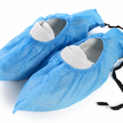 Disposable ESD Shoe Covers with Conductive Grounding Strip, Non-Woven Polypropylene