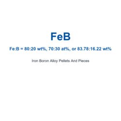 Iron Boron Alloy (FeB) Pellets And Pieces, 99%-99.9% Purity