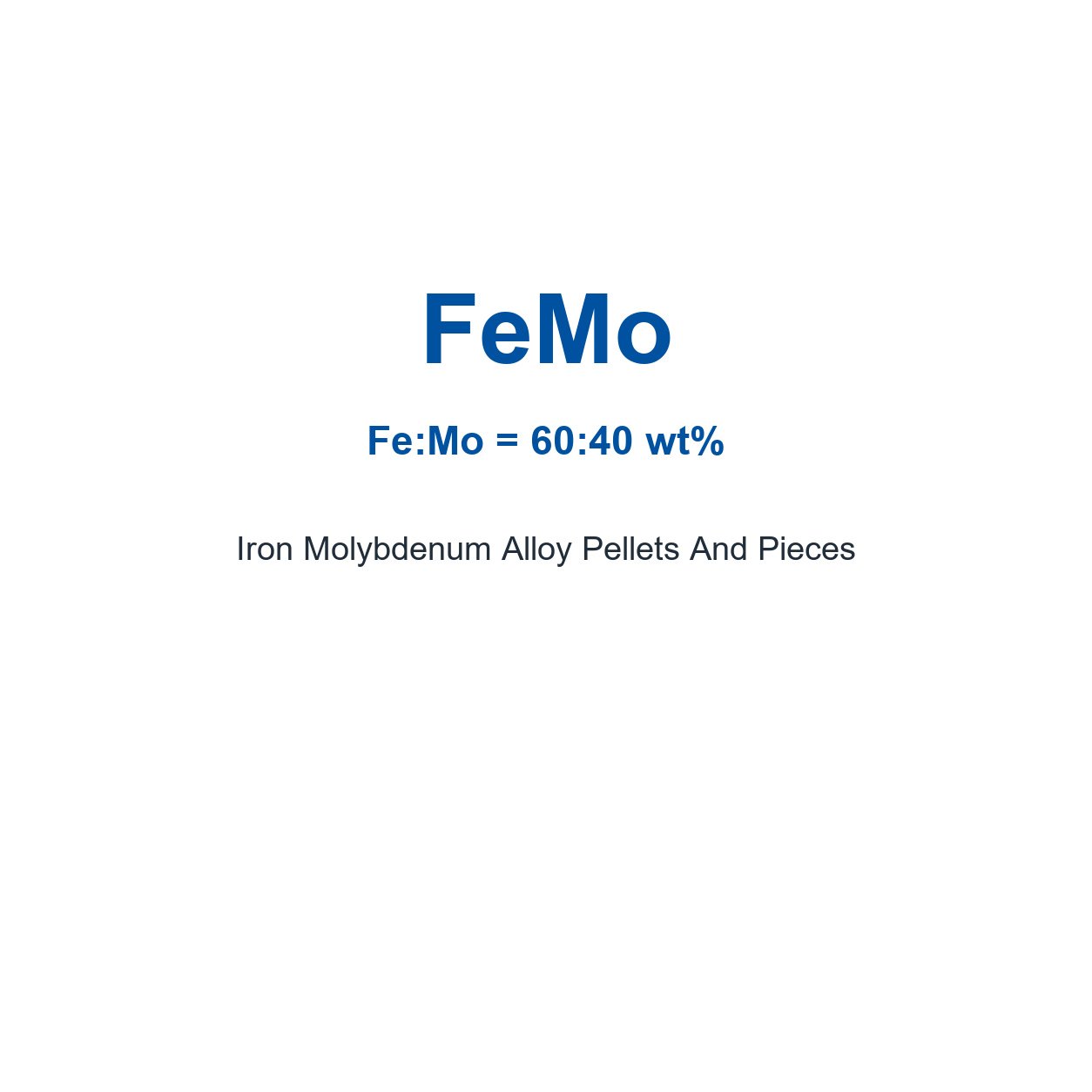 Iron Molybdenum Alloy (FeMo) Pellets And Pieces, 99.9% Purity