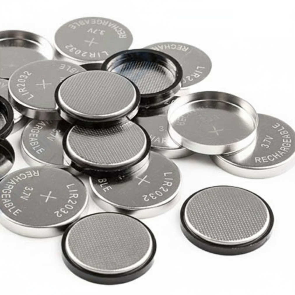 CR/LIR2032 Coin Cell Case with Black Sealing Ring, SS304 (100 Sets/Pack)