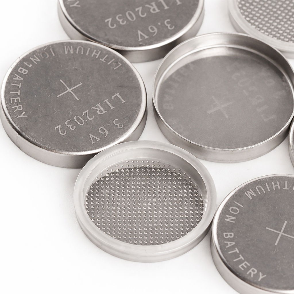 CR/LIR2032 Titanium-Coated Coin Cell Case (10 Sets/Pack)