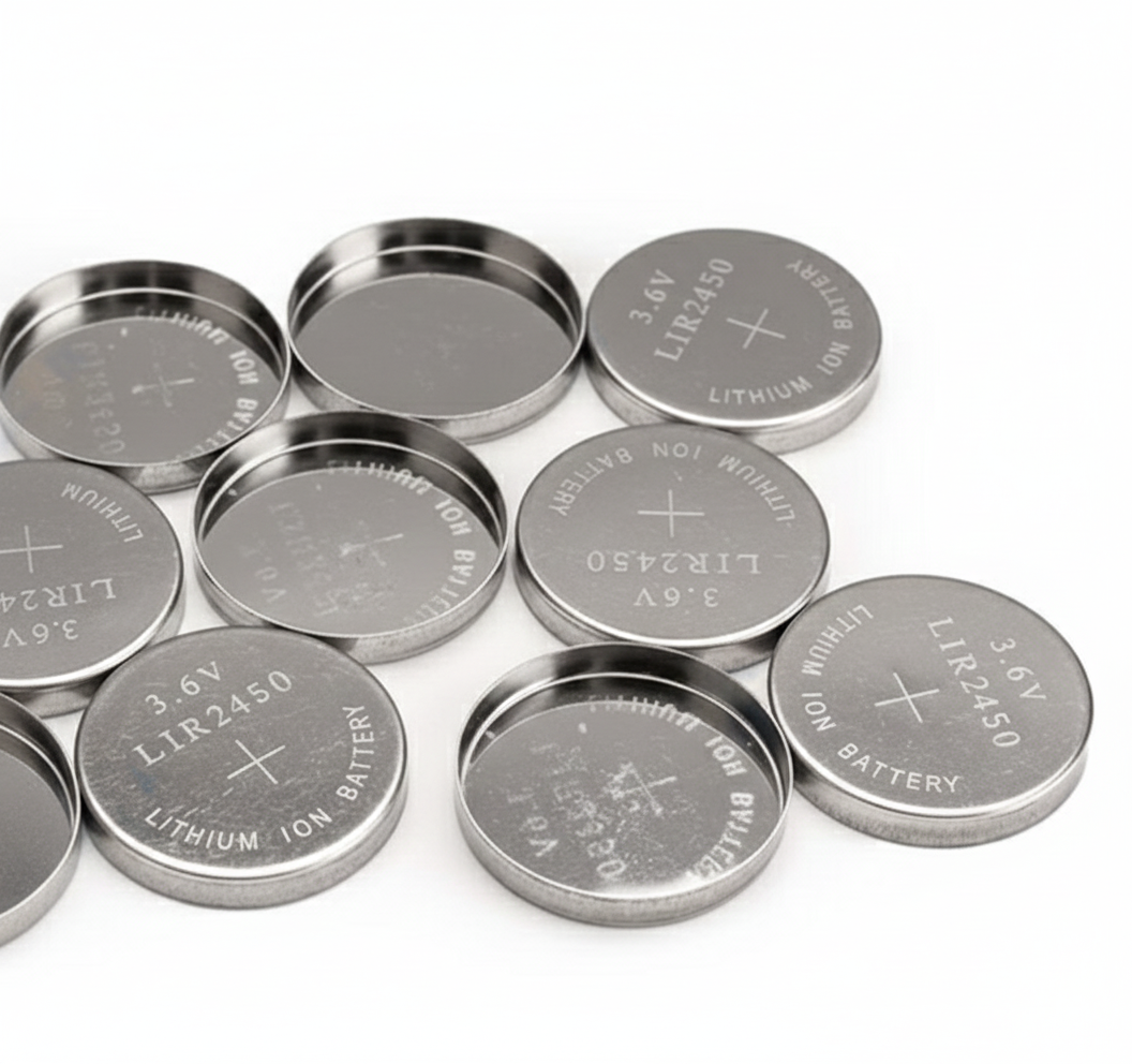 CR/LIR2450 304 Stainless-Steel Coin Cell Case (100 Sets/Pack)