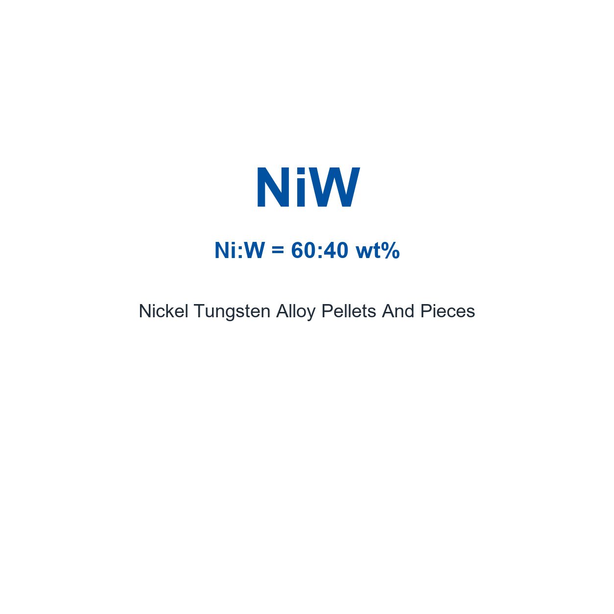 Nickel Tungsten Alloy (NiW) Pellets And Pieces, 99.95% Purity