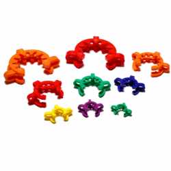 Plastic Keck Clips, Ground Glass Joint Clips for Standard Taper Joints, 10-Pack