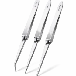 Stainless Steel Cross-Locking Reverse Action Tweezers, Anti-Magnetic