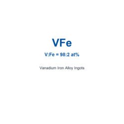 Vanadium Iron Alloy (VFe) Ingots, 99.9% Purity