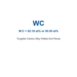 Tungsten Carbon Alloy (WC) Pellets And Pieces, 99.99% Purity