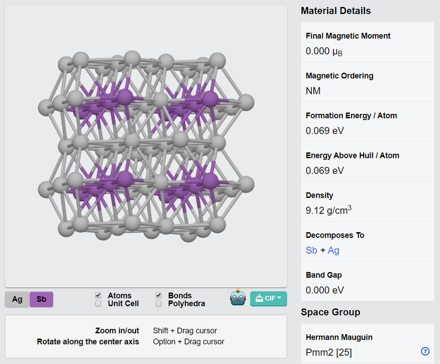 Ag3Sb Crystals – view 2