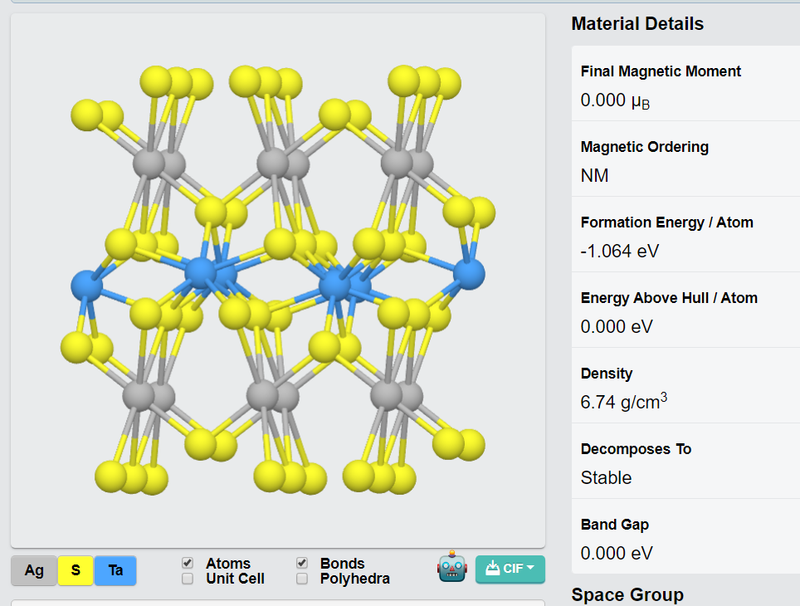AgTaS3 Crystals – view 2