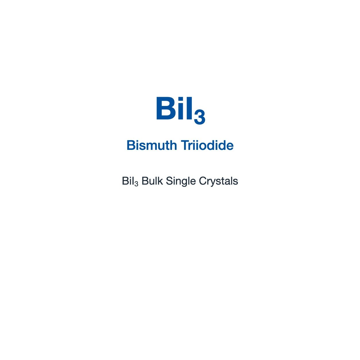 BiI3 Crystals