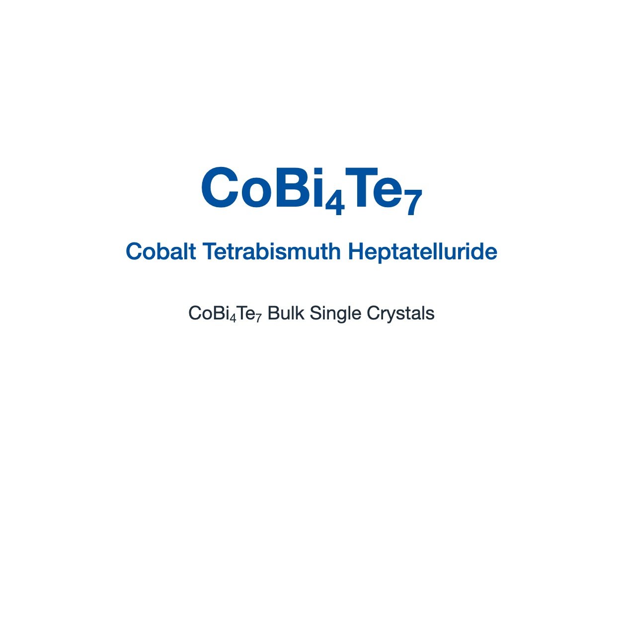 CoBi4Te7 Crystals