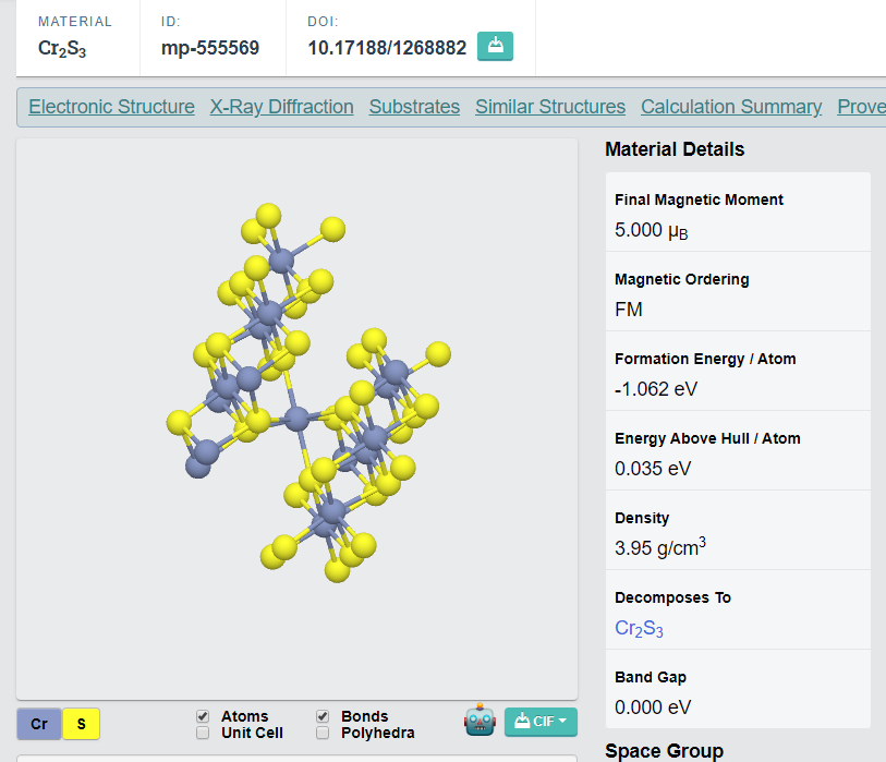 Cr2S3 Crystals – view 2