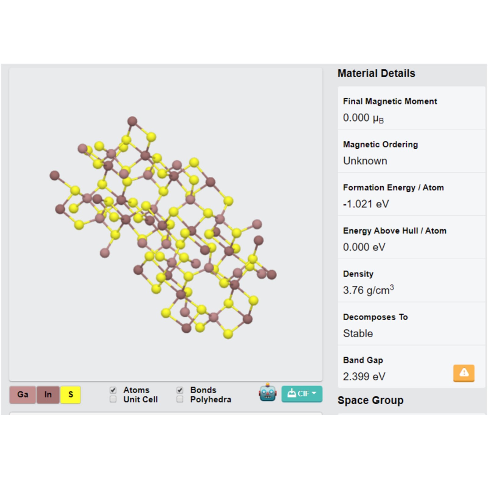 InGaS3 Crystals