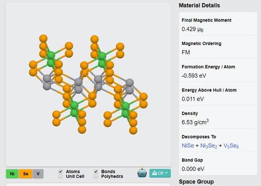 V2NiSe4 Crystals – view 2