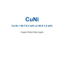 Copper Nickel Alloy (CuNi) Ingots, 99.95% Purity