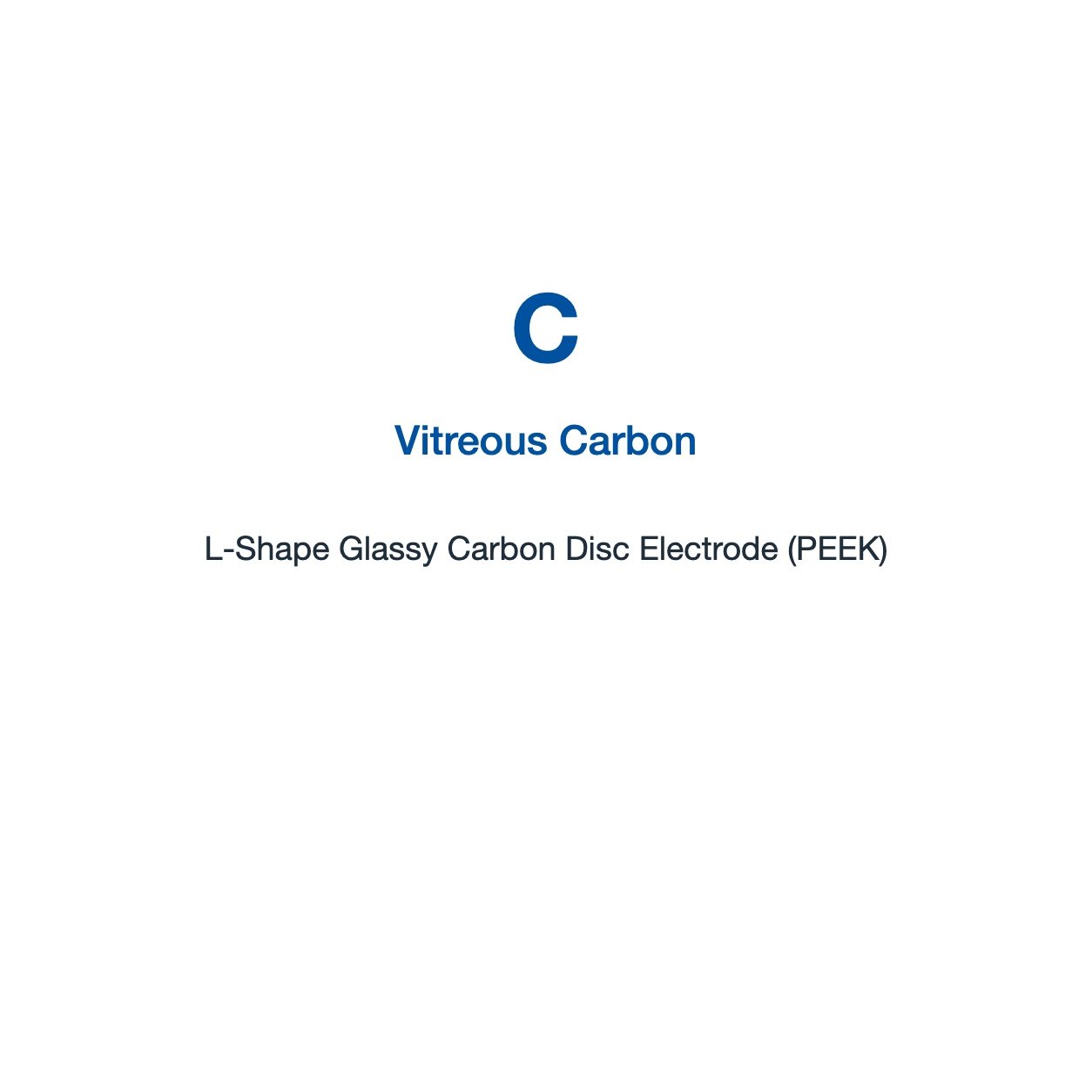 L-shape Glassy Carbon Disc Electrode (PEEK)